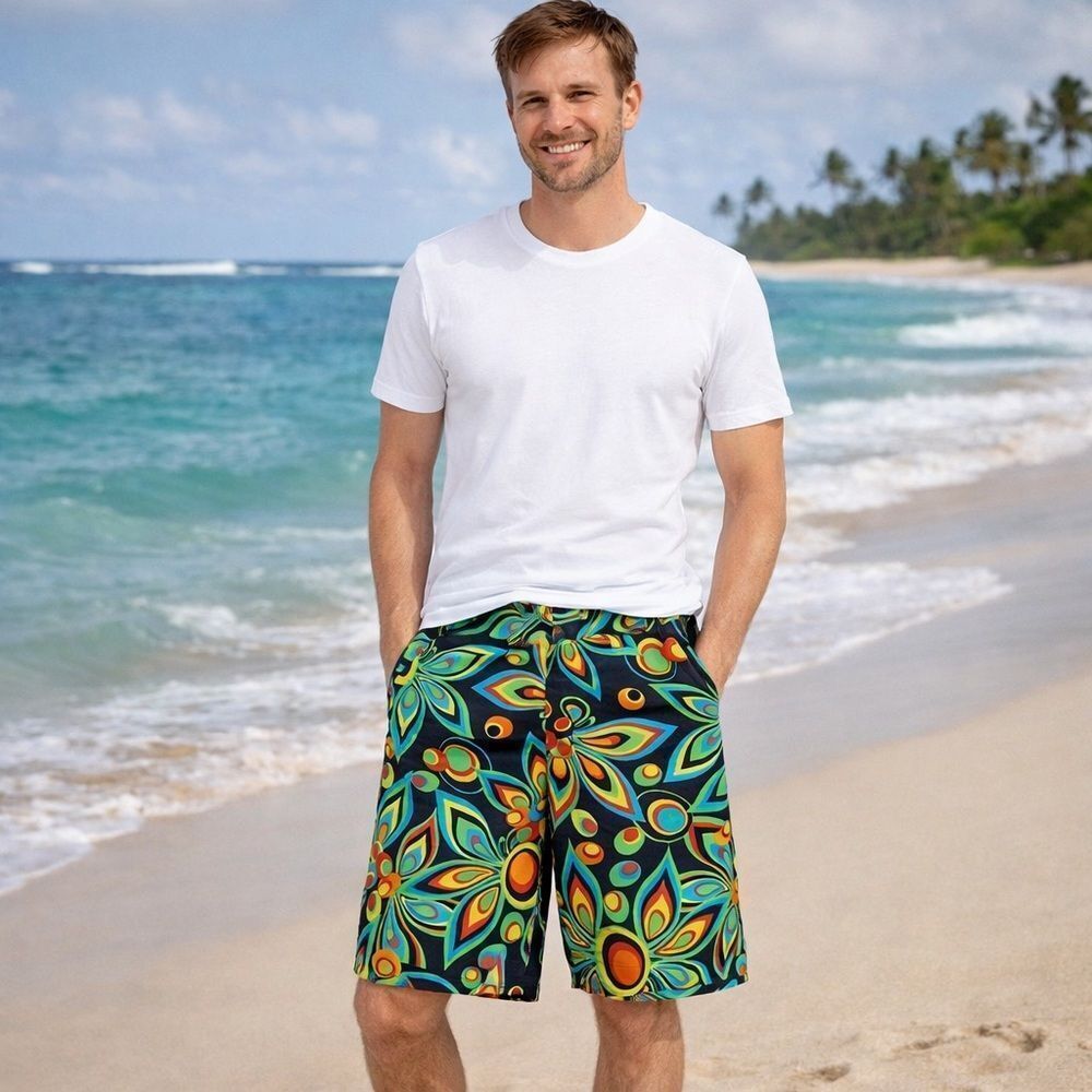 Loudmouth Bermuda Golf Shorts - Shagadelic Black